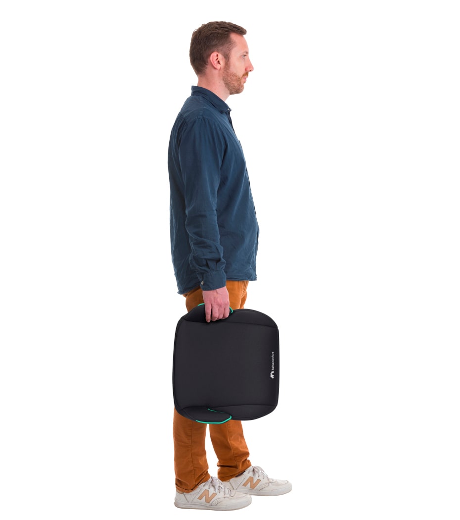 Bebeconfort Manga i-Fix-zitverhoger, ISOFIX-zitverhoger, Lichtgewicht zitverhoger voor in de auto, vanaf 6 jaar tot 12 jaar, 22-36 kg, 128-150 cm, Tinted Black