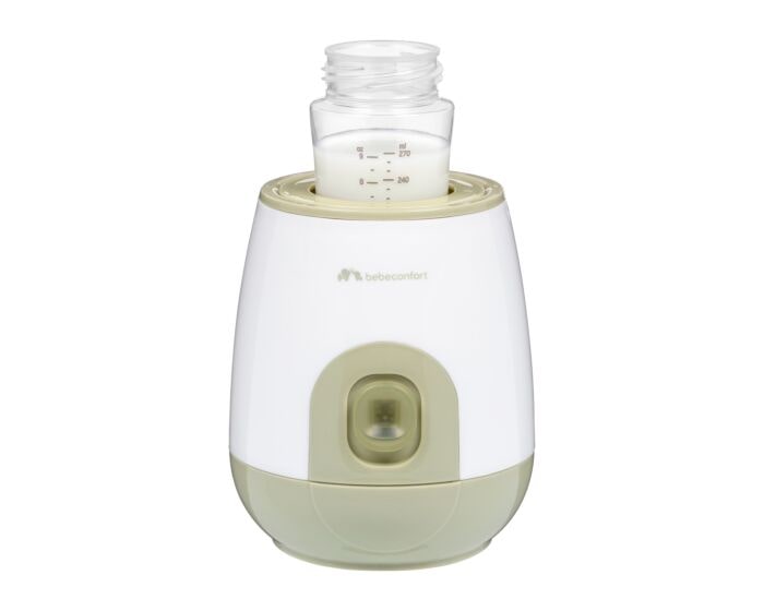 3103207000_2025_bebeconfort_bottlefeedacc_electricbottlewarmer_green_frontwithbottle_V2